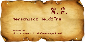 Merschilcz Heléna névjegykártya